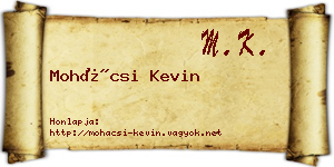 Mohácsi Kevin névjegykártya